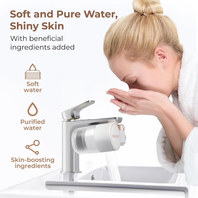 Waterdrop BFT1 Bathroom Sink Filter, Water Faucet for Skincare 2.0, 10X Clean, 0.01 Micron, Reduce Skin Redness, Chlorine & Scale Control, Water Softner, NSF 372 Certified (1 Filter Included) - Image 2